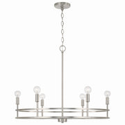 Capital Lighting 448761BN Fuller Six Light Chandelier, Brushed Nickel Main Image.jpg