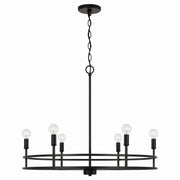 Capital Lighting 448761MB Fuller Six Light Chandelier, Matte Black Main Image.jpg