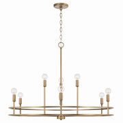 Capital Lighting 448791AD Fuller Nine Light Chandelier, Aged Brass Main Image.jpg