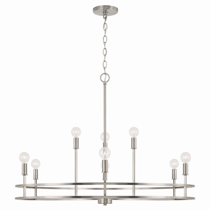 Capital Lighting 448791BN Fuller Nine Light Chandelier, Brushed Nickel Main Image.jpg
