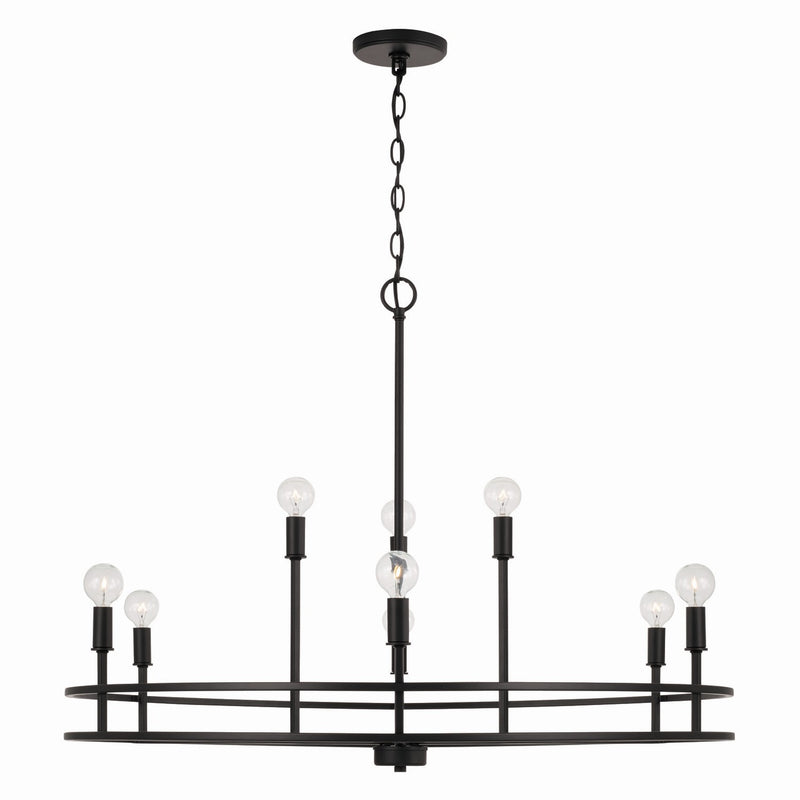 Capital Lighting 448791MB Fuller Nine Light Chandelier, Matte Black Main Image.jpg
