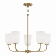 Capital Lighting 448851AD-542 Lawson Five Light Chandelier, Aged Brass Main Image.jpg
