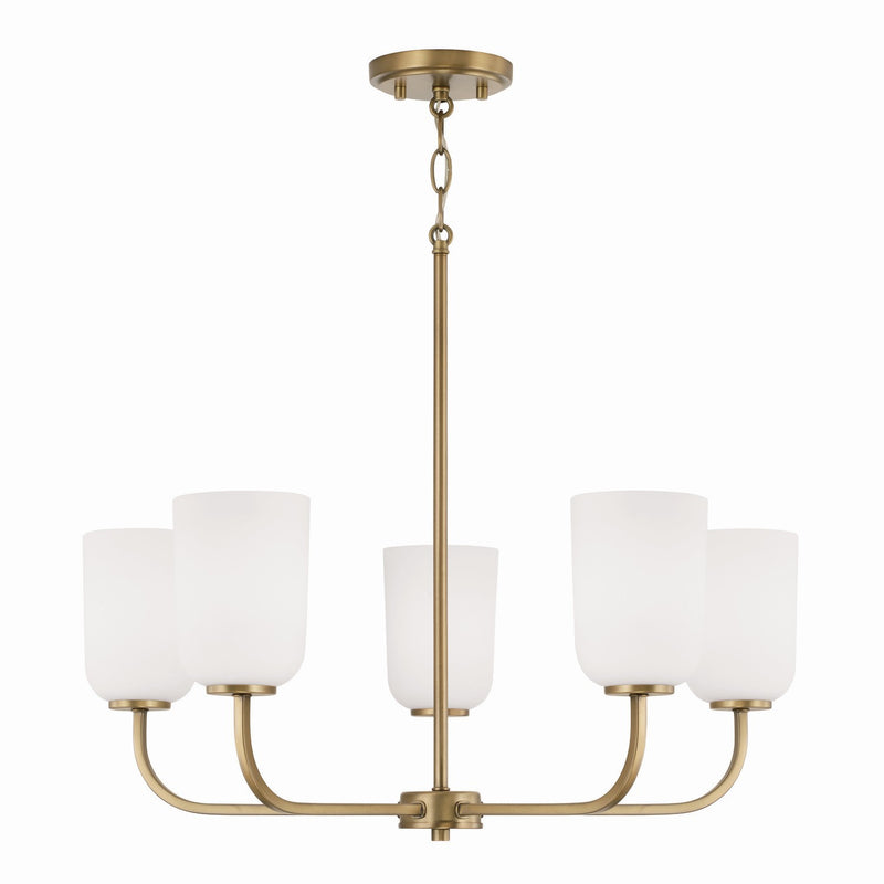 Capital Lighting 448851AD-542 Lawson Five Light Chandelier, Aged Brass Main Image.jpg