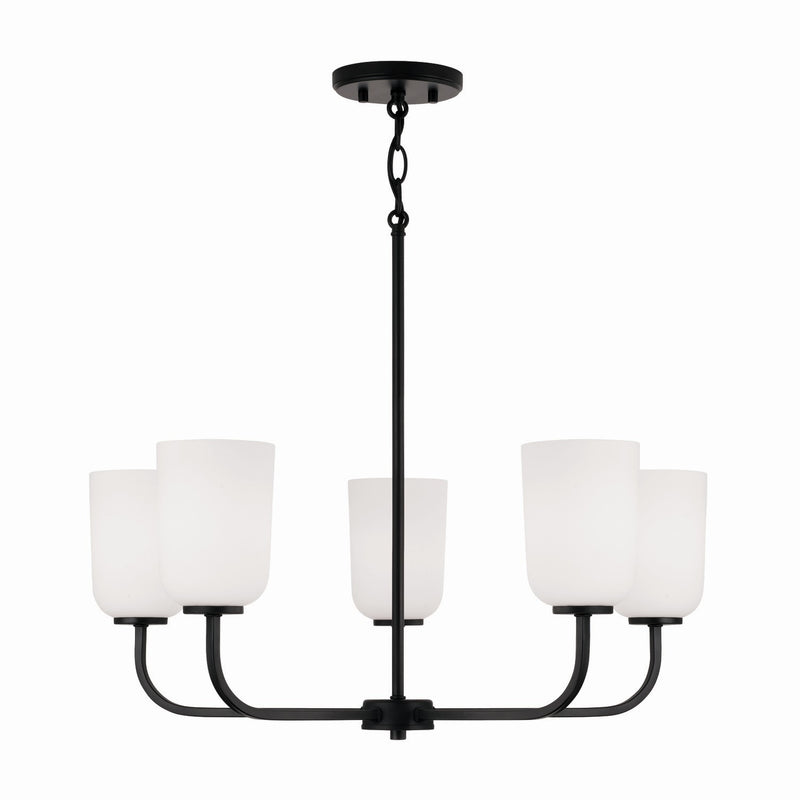 Capital Lighting 448851MB-542 Lawson Five Light Chandelier, Matte Black Main Image.jpg