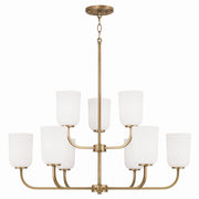 Capital Lighting 448891AD-542 Lawson Nine Light Chandelier, Aged Brass Main Image.jpg