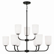 Capital Lighting 448891MB-542 Lawson Nine Light Chandelier, Matte Black Main Image.jpg