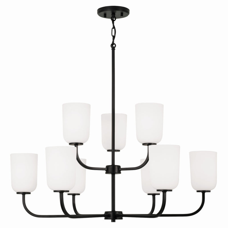 Capital Lighting 448891MB-542 Lawson Nine Light Chandelier, Matte Black Main Image.jpg