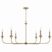 Capital Lighting 448961AD Presley Six Light Chandelier, Aged Brass Main Image.jpg