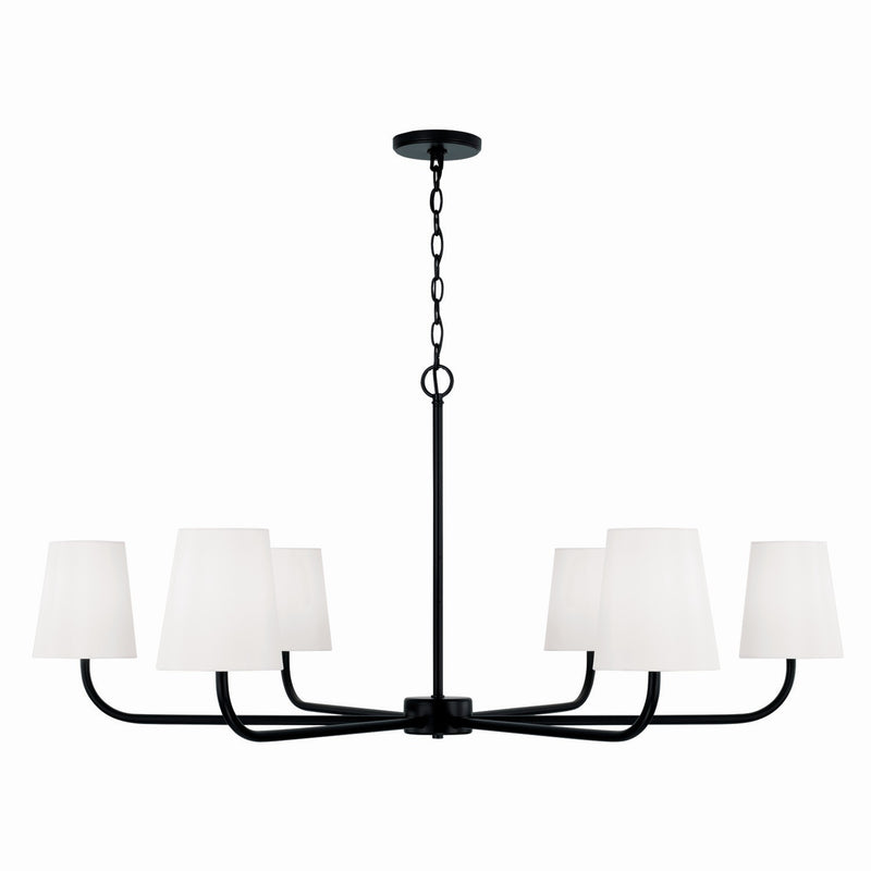 Capital Lighting 449461MB-706 Brody Six Light Chandelier, Matte Black Main Image.jpg