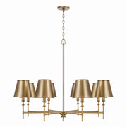 Capital Lighting 449781AD-707 Whitney Eight Light Chandelier, Aged Brass Main Image.jpg