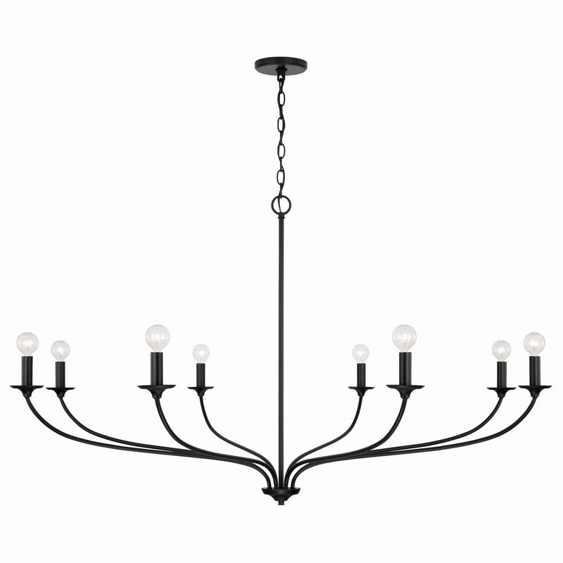 Capital Lighting 449981MB Dolan Eight Light Chandelier, Matte Black Main Image.jpg