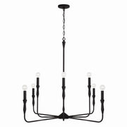 Capital Lighting 450381XK Paloma Eight Light Chandelier, Textured Black Main Image.jpg