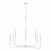 Capital Lighting 450381XW Paloma Eight Light Chandelier, Textured White Main Image.jpg