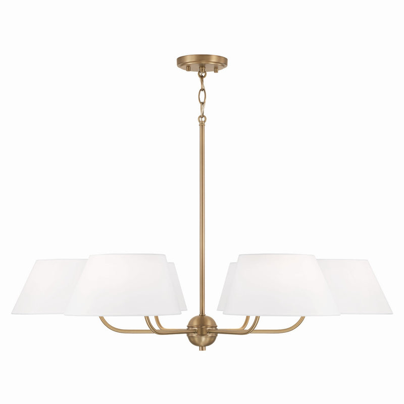 Capital Lighting 450461AD Welsley Six Light Chandelier, Aged Brass Main Image.jpg