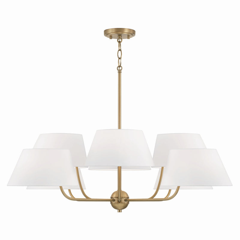 Capital Lighting 450481AD Welsley Eight Light Chandelier, Aged Brass Main Image.jpg