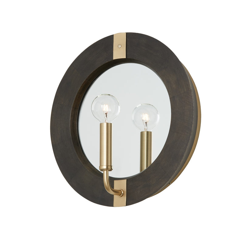 Capital Lighting 647311KR Finn One Light Wall Sconce, Black Stain and Matte Brass Main Image.jpg