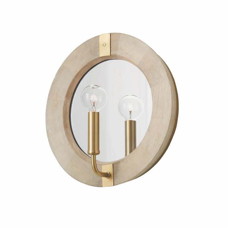 Capital Lighting 647311WS Finn One Light Wall Sconce, White Wash and Matte Brass Main Image.jpg