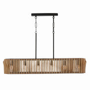 Capital Lighting 844661WK Archer Six Light Island Pendant, Light Wood and Matte Black Main Image.jpg