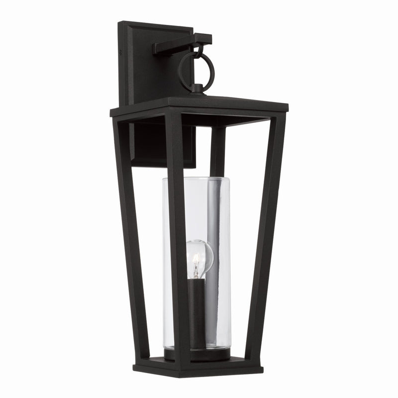 Capital Lighting 948112BK Elliott One Light Outdoor Wall Lantern, Black Main Image.jpg