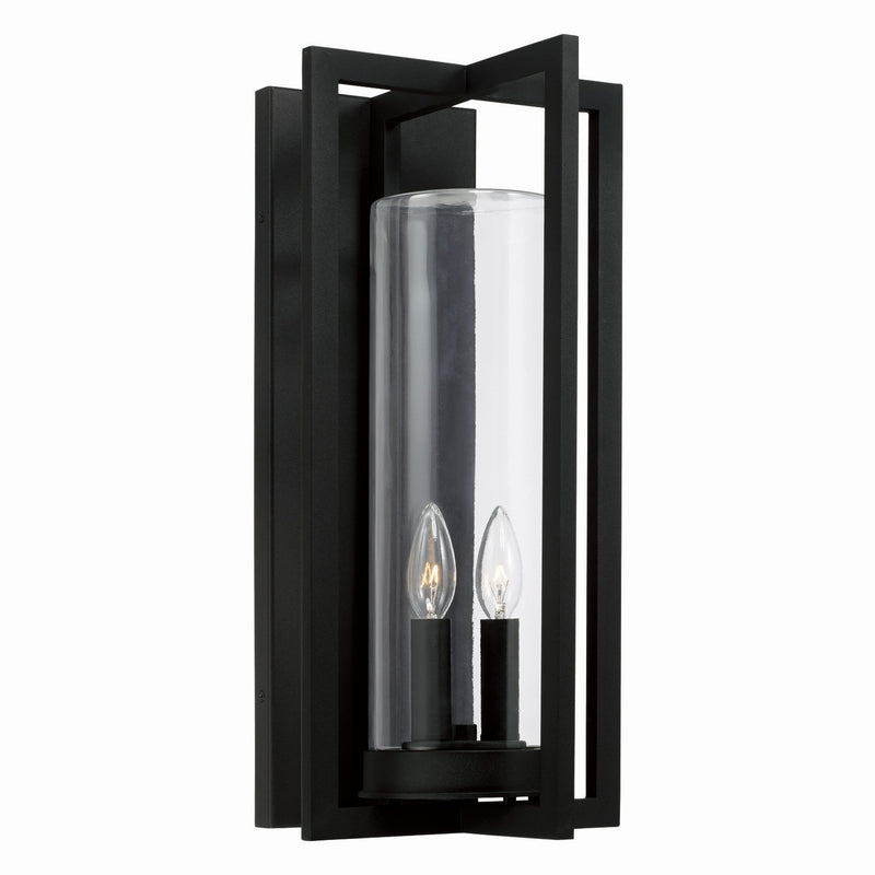 Capital Lighting 948221BK Kent Two Light Outdoor Wall Lantern, Black Main Image.jpg