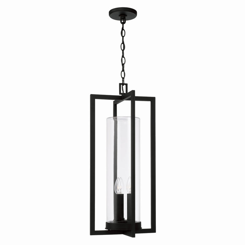 Capital Lighting 948232BK Kent Three Light Outdoor Hanging Lantern, Black Main Image.jpg