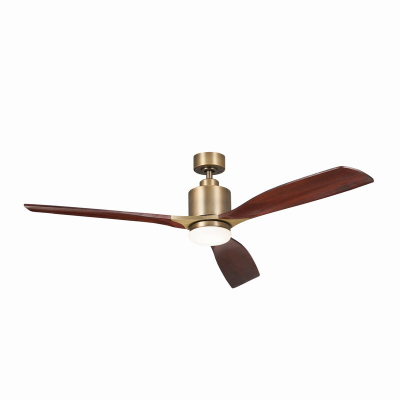 Kichler 300075NBR 60"Ceiling Fan, Brushed Natural Brass