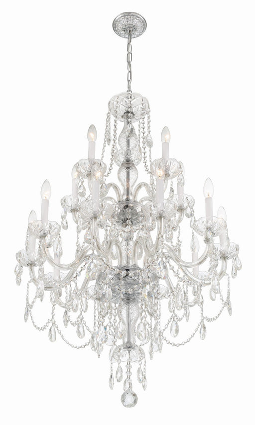 Crystorama 1155-CH-CL-MWP Traditional Crystal 15 Light Chandelier Polished Chrome Alternate Image.jpg
