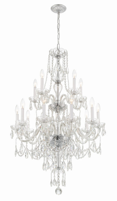 Crystorama 1155-CH-CL-MWP Traditional Crystal 15 Light Chandelier Polished Chrome Alternate Image 2.jpg