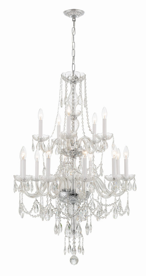 Crystorama 1155-CH-CL-MWP Traditional Crystal 15 Light Chandelier Polished Chrome Main Image.jpg