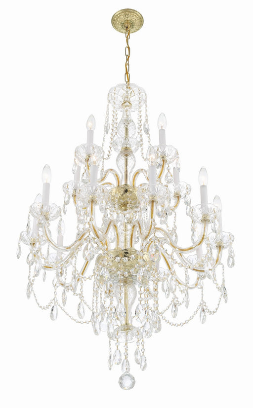 Crystorama 1155-PB-CL-MWP Traditional Crystal 15 Light Chandelier Polished Brass Alternate Image.jpg