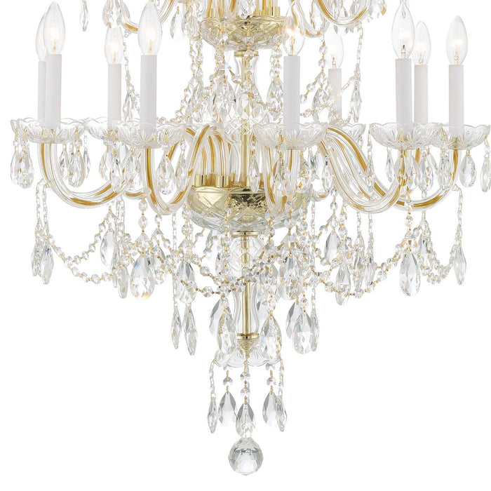 Crystorama 1155-PB-CL-MWP Traditional Crystal 15 Light Chandelier Polished Brass Alternate Image 4.jpg