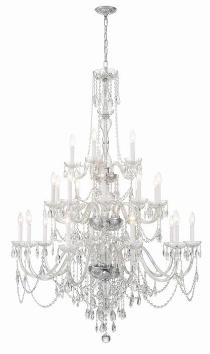Crystorama 1156-CH-CL-MWP Traditional Crystal 25 Light Chandelier Polished Chrome Main Image.jpg
