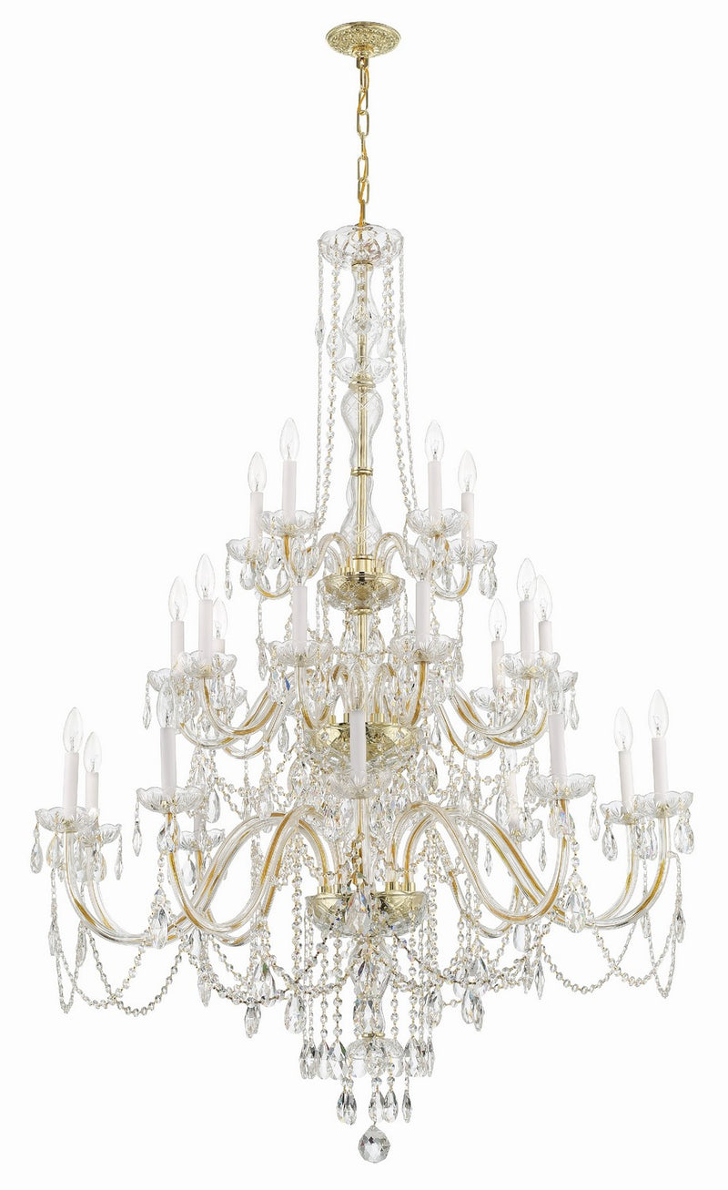 Crystorama 1156-PB-CL-MWP Traditional Crystal 25 Light Chandelier Polished Brass Alternate Image 2.jpg