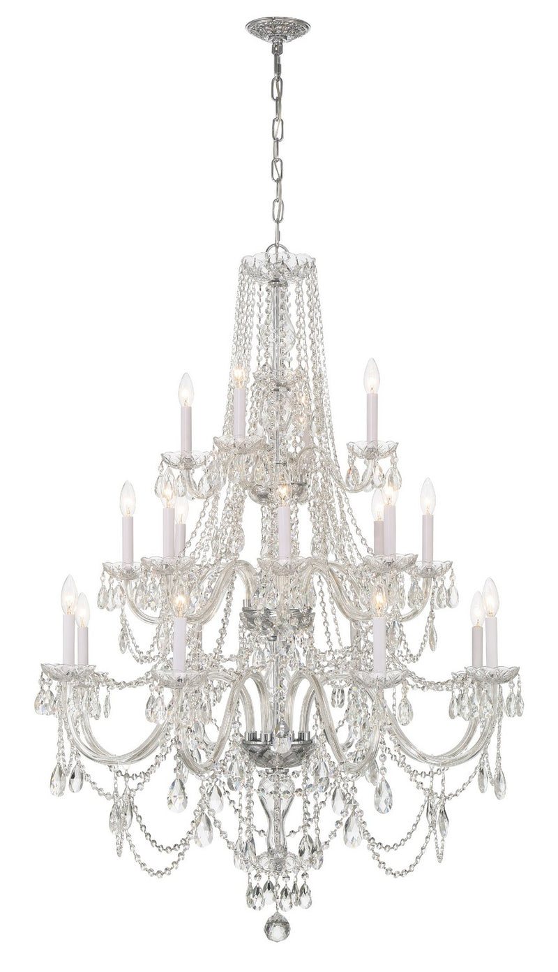 Crystorama 1157-CH-CL-MWP Traditional Crystal 20 Light Chandelier Polished Chrome Alternate Image 2.jpg