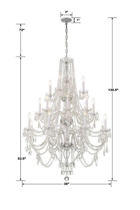 Crystorama 1157-CH-CL-MWP Traditional Crystal 20 Light Chandelier Polished Chrome Alternate Image 4.jpg