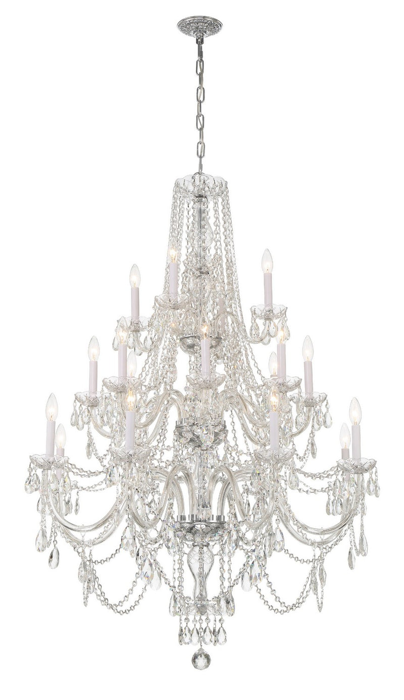 Crystorama 1157-CH-CL-MWP Traditional Crystal 20 Light Chandelier Polished Chrome Main Image.jpg