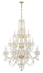 Crystorama 1157-PB-CL-MWP Traditional Crystal 20 Light Chandelier Polished Brass Alternate Image 2.jpg