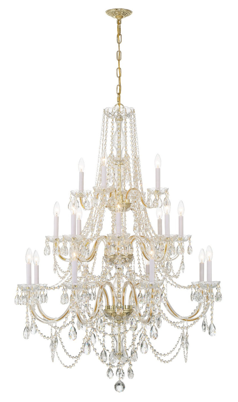 Crystorama 1157-PB-CL-MWP Traditional Crystal 20 Light Chandelier Polished Brass Alternate Image 2.jpg