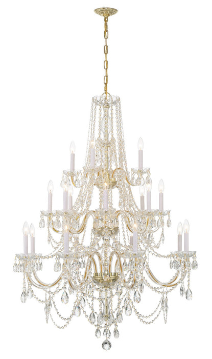 Crystorama 1157-PB-CL-MWP Traditional Crystal 20 Light Chandelier Polished Brass Alternate Image 2.jpg