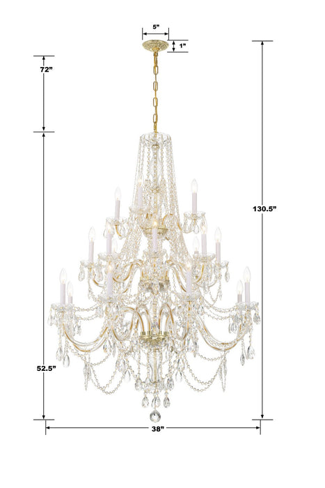 Crystorama 1157-PB-CL-MWP Traditional Crystal 20 Light Chandelier Polished Brass Alternate Image 4.jpg