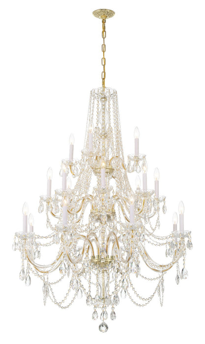 Crystorama 1157-PB-CL-MWP Traditional Crystal 20 Light Chandelier Polished Brass Main Image.jpg