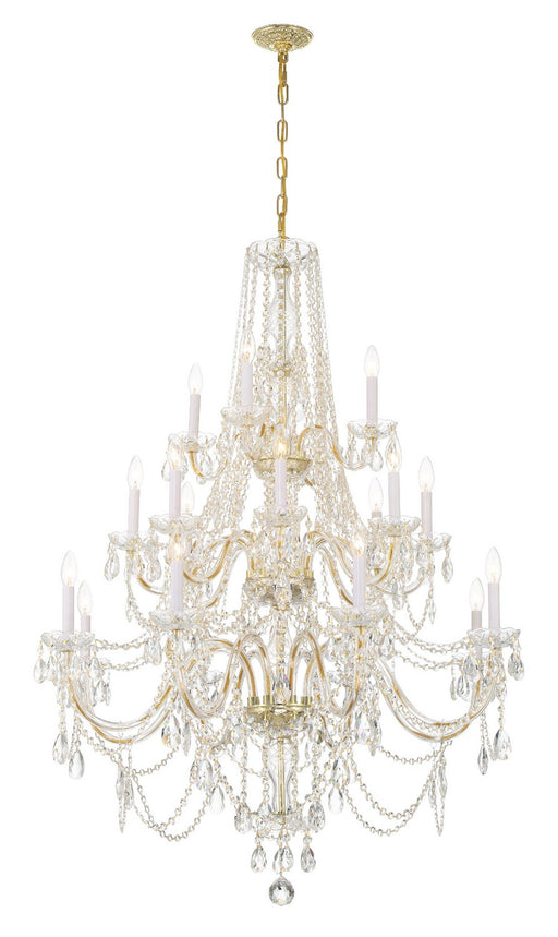 Crystorama 1157-PB-CL-MWP Traditional Crystal 20 Light Chandelier Polished Brass Main Image.jpg
