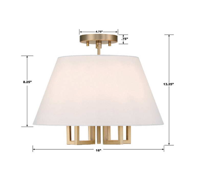 Crystorama 2255-VG_CEILING Westwood Five Light Semi Flush Mount Vibrant Gold Alternate Image 4.jpg