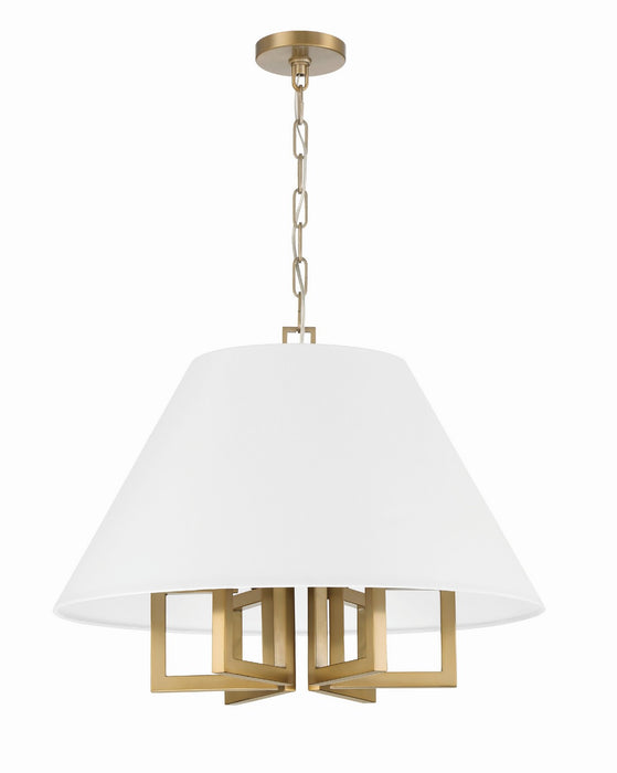 Crystorama 2256-VG Westwood Six Light Chandelier Vibrant Gold Alternate Image 2.jpg