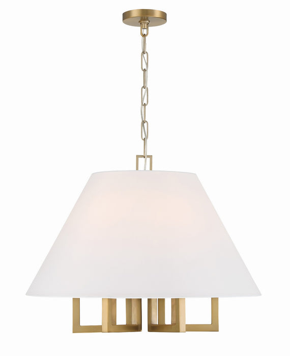 Crystorama 2256-VG Westwood Six Light Chandelier Vibrant Gold Main Image.jpg
