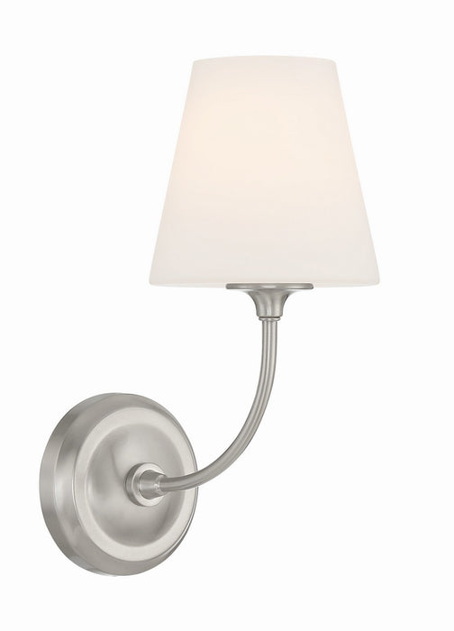 Crystorama 2441-OP-BN Sylvan One Light Wall Sconce Brushed Nickel Main Image.jpg