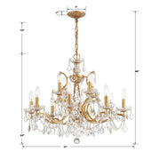 Crystorama 4456-GA-CL-MWP Filmore 12 Light Chandelier Antique Gold Alternate Image 4.jpg