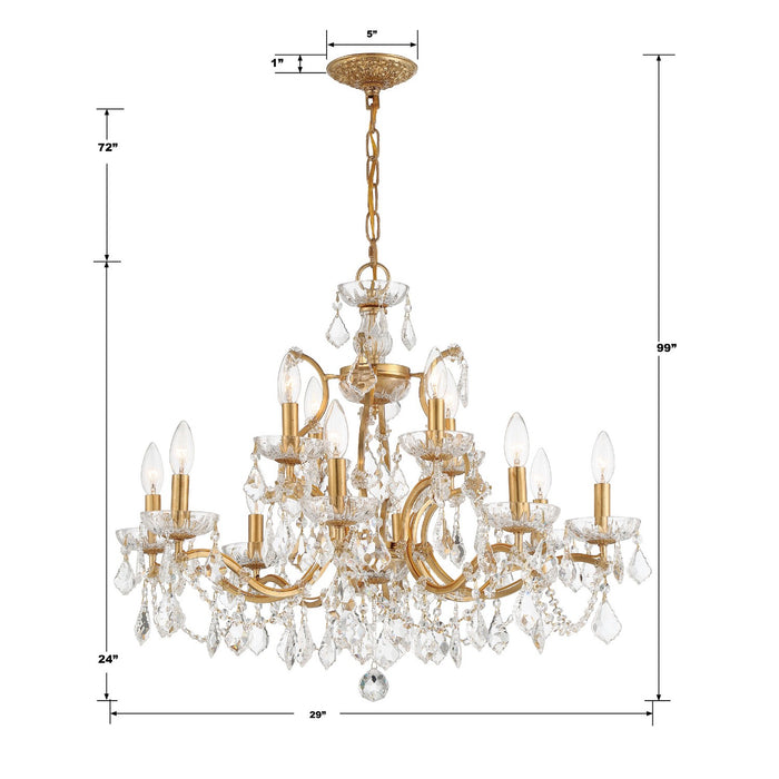 Crystorama 4456-GA-CL-SAQ Filmore 12 Light Chandelier Antique Gold Alternate Image 4.jpg