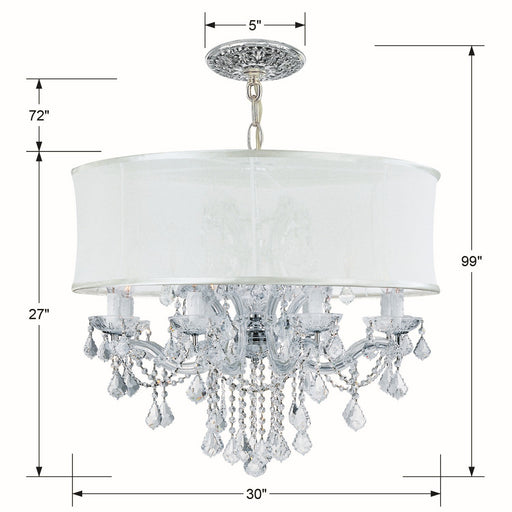 Crystorama 4489-CH-SMW-CL-S Brentwood 12 Light Chandelier Polished Chrome Alternate Image.jpg