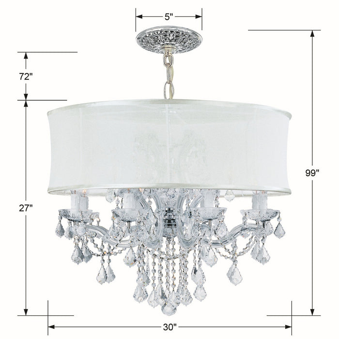 Crystorama 4489-CH-SMW-CL-S Brentwood 12 Light Chandelier Polished Chrome Alternate Image.jpg